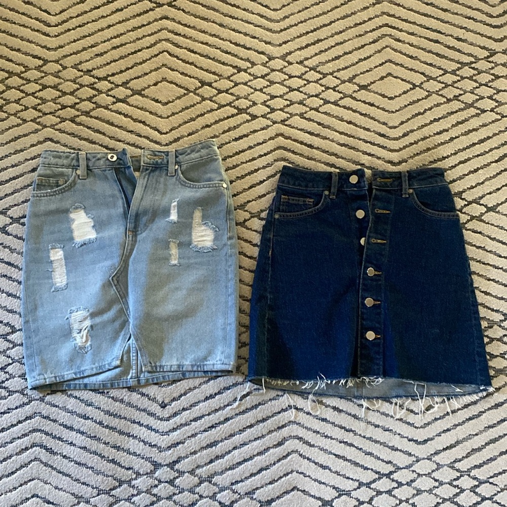 Set of 2 H&M Jean Skirts